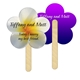 a group of daisy full color mini fan - printed both sides - paper products