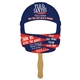 a group of helmet front hand fan full color (2 sides) - paper products