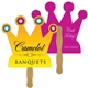 a group of crown hand fan full color (2 sides) - paper products