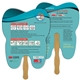 a group of tooth hand fan full color (2 sides) - paper products