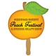 a group of peach hand fan full color (2 sides) - paper products