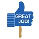 a group of thumbs up hand fan full color (2 sides) - paper products