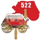 a group of stage coach auction hand fan full color - paper products