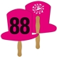 a group of top hat auction hand fan full color - paper products