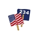 a group of flag auction hand fan full color - paper products
