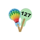 a group of balloon / light bulb auction hand fan full color - paper products