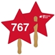 a group of star auction hand fan full color - paper products