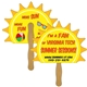 a group of sun shape hand fan