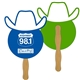 a group of cowboy fast hand fan (2 sides) - paper products