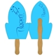 a group of rocket fast hand fan (2 sides) - paper products