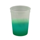 aerial view a frost to green 12 oz cups on the go cool color changing mood cup, image 1 of 2