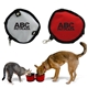 a group of collapsible dual pet bowl