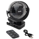 a group of zephyr clip fan with power bank, light remote control