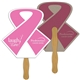 a group of open ribbon shaped recycled hand fan - paper products