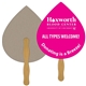 a group of tear drop recycled hand fan - paper products