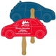 a group of car recycled hand fan - paper products