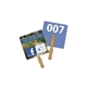 a group of square auction hand fan full color - paper products