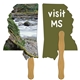 a group of mississippi state shape hand fan full color (2 sides) - paper products