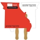 a group of missouri state shape hand fan full color (2 sides) - paper products