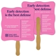 a group of wavy fan hand fan full color (2 sides) - paper products