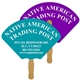 a group of shell hand fan full color (2 sides) - paper products