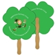 a group of clover hand fan full color (2 sides) - paper products
