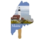 a group of maine state shape hand fan - paper products