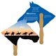 a group of horse hand fan full color (2 sides) - paper products