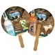 a group of circle fast hand fan (2 sides) - paper products