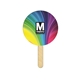 a group of round mini hand fan full color (2 sides) - paper products
