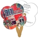 a group of clover hand fan full color (2 sides) - paper products