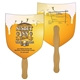 a group of shield / shovel hand fan full color (2 sides) - paper products
