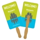 a group of rectangle hand fan full color (2 sides) - paper products