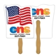 a group of flag hand fan full color (2 sides) - paper products