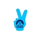 a group of peace sign hand fan without a stick - paper products