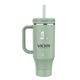 aerial view a matcha takeya(r) 40 oz straw tumbler with handle, image 1 of 3