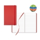 aerial view a red - white border castelli color laser medio lined white page journal, image 1 of 2