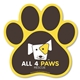 aerial view a custom large paw car magnet 5.75 x 5.75, image 1 of 2