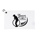 aerial view a gray junior golfers towel, image 1 of 3