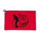 aerial view a red junior golfers towel, image 1 of 3