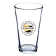 aerial view a clear 16 oz pint glasses, image 1 of 2
