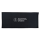 aerial view a black oversized waffle weave sport towel, image 1 of 2