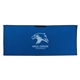 aerial view a royal blue oversized waffle weave sport towel, image 1 of 2