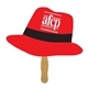 a group of fedora hand fan - paper products