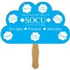 a group of peacock / cloud hand fan - paper products