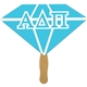 a group of diamond hand fan - paper products