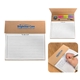 a beige holder and pen barrel & black pen trim & assorted sticky tabs and paper clips desk organizer with sticky notes and paper clips