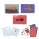 a group of standard deck playing cards in custom box