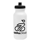 a white bottle & black lid omni circular - 20 oz bike bottle