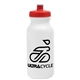 a white bottle & red lid omni circular - 20 oz bike bottle